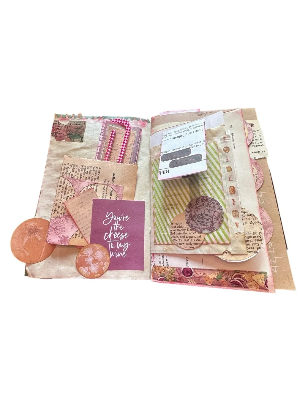 Handmade One of a Kind Junk Journal Vineyard Theme